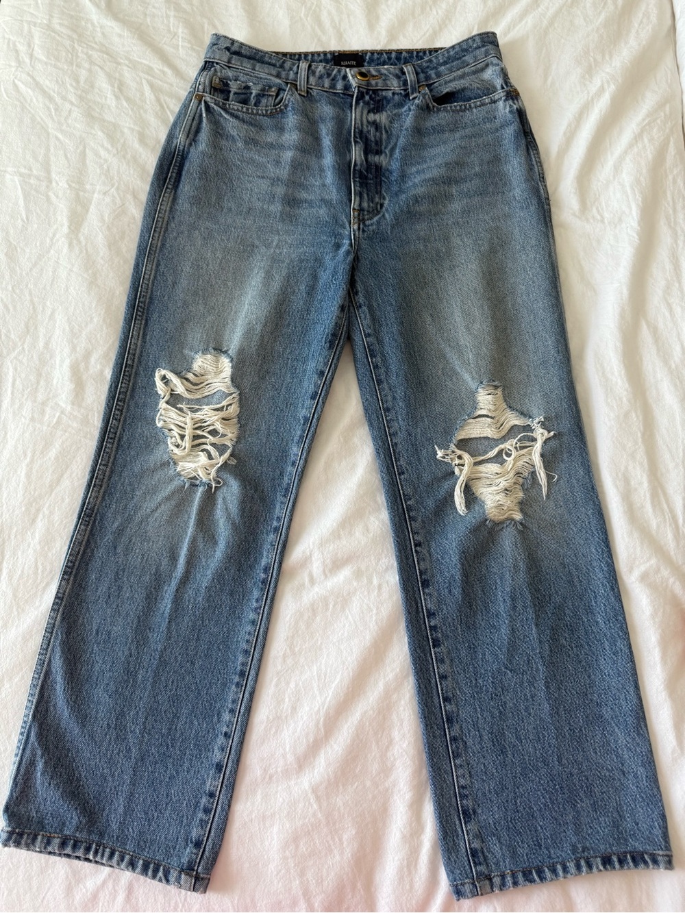Khaite Jeans Abigail size 30
Distressed Wide-Leg Women's Jeans - Blue